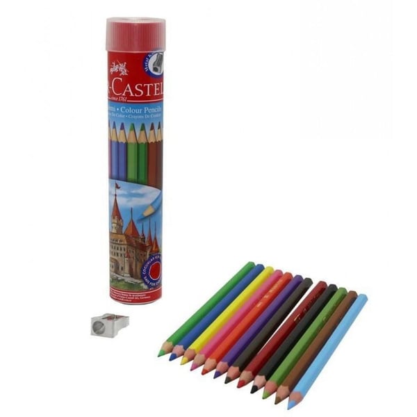 Faber Castell Metal Tüpte Kuru Boya Kalemi 12 Renk Tam Boy