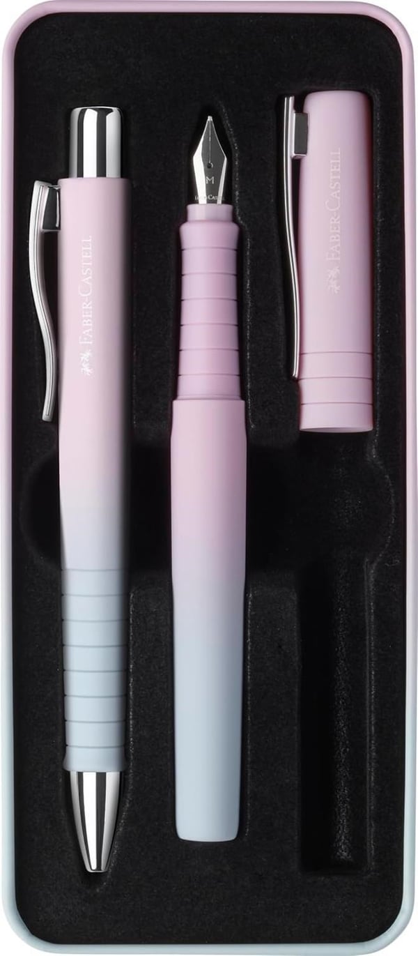 Faber Castell Poly Ball Blushing Sky Dolma Kalem ve Tükenmez Kalem Hediye Seti