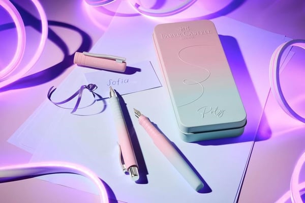 Faber Castell Poly Ball Blushing Sky Dolma Kalem ve Tükenmez Kalem Hediye Seti