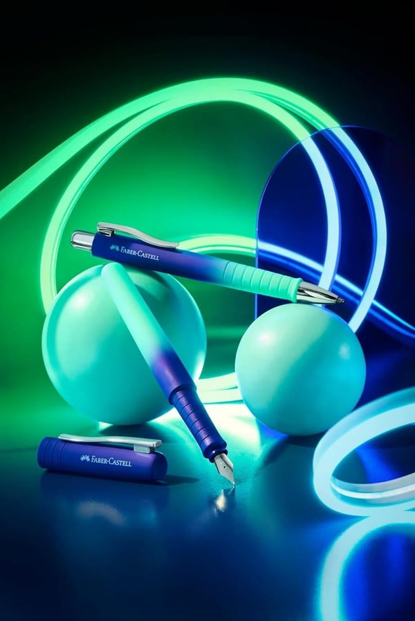 Faber Castell Poly Ball Buzzing Blue Dolma Kalem ve Tükenmez Kalem Hediye Seti