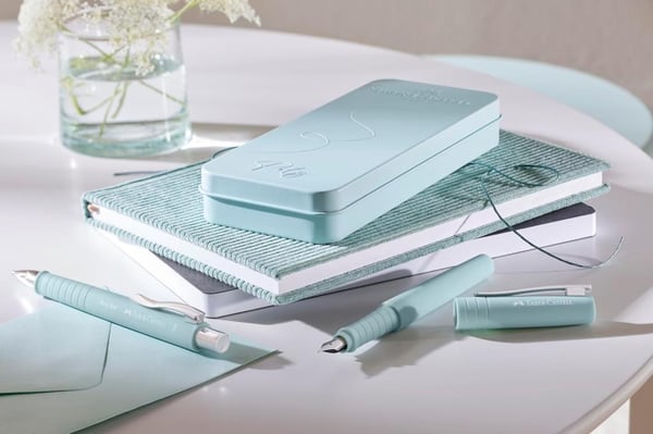 Faber Castell Poly Ball Caribic Blue Dolma Kalem ve Tükenmez Kalem Hediye Seti