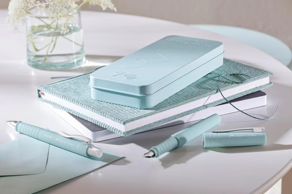Faber Castell Poly Ball Caribic Blue Dolma Kalem ve Tükenmez Kalem Hediye Seti