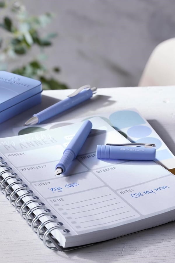 Faber Castell Poly Ball Pale Iris Dolma Kalem ve Tükenmez Kalem Hediye Seti
