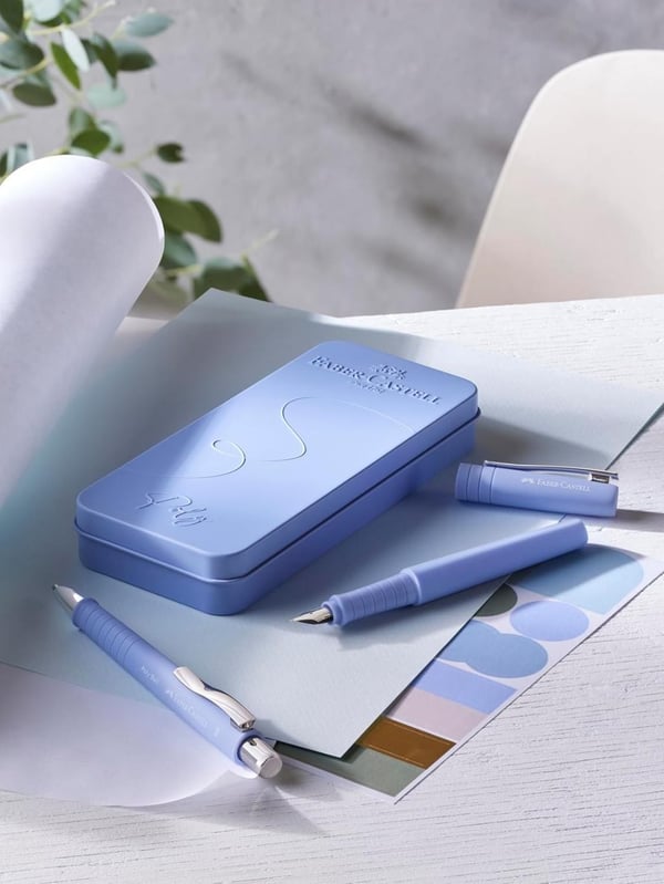 Faber Castell Poly Ball Pale Iris Dolma Kalem ve Tükenmez Kalem Hediye Seti