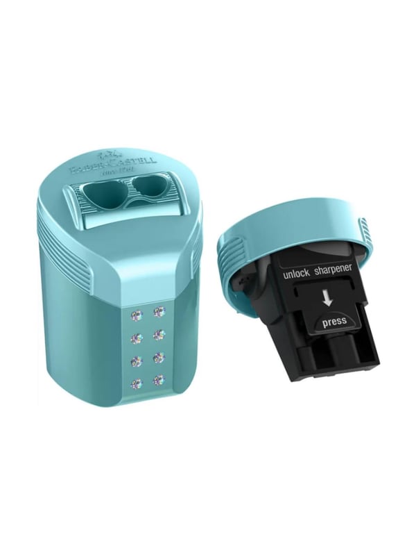 Faber Castell Roll-On Jumbo ve Standart Kalem Açar Kalemtıraş Sparkle Mint Turkuaz