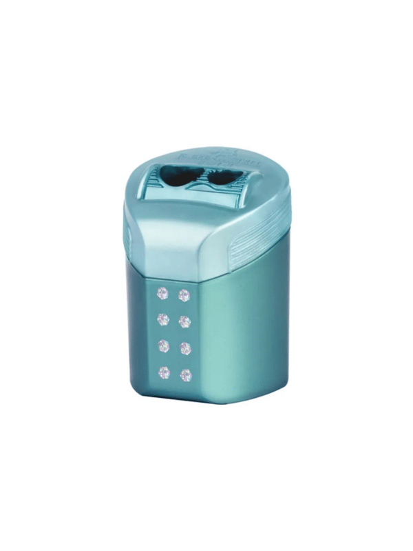 Faber Castell Roll-On Jumbo ve Standart Kalem Açar Kalemtıraş Sparkle Mint Turkuaz