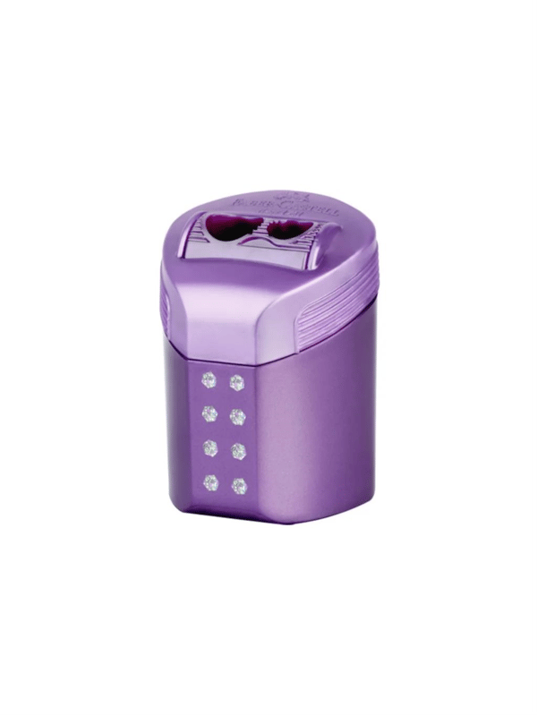 Faber Castell Roll-On Jumbo ve Standart Kalem Açar Kalemtıraş Sparkle Mor