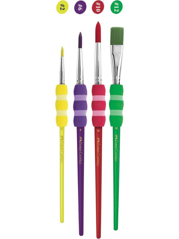 Faber-Castell Soft Touch Fırça Seti Parlak Renkler 4'lü