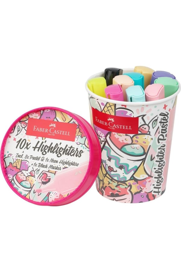 Faber Castell Textliner Ice Cream Pastel Fosforlu Kalem Seti 10'lu