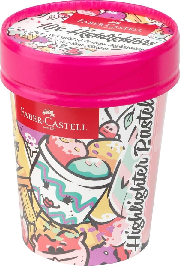 Faber Castell Textliner Ice Cream Pastel Fosforlu Kalem Seti 10'lu