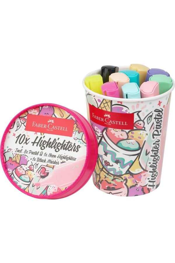 Faber Castell Textliner Ice Cream Pastel Fosforlu Kalem Seti 10'lu