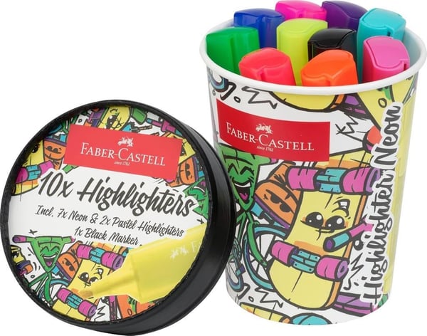 Faber Castell Textliner Neon Fosforlu Kalem Seti 10'lu