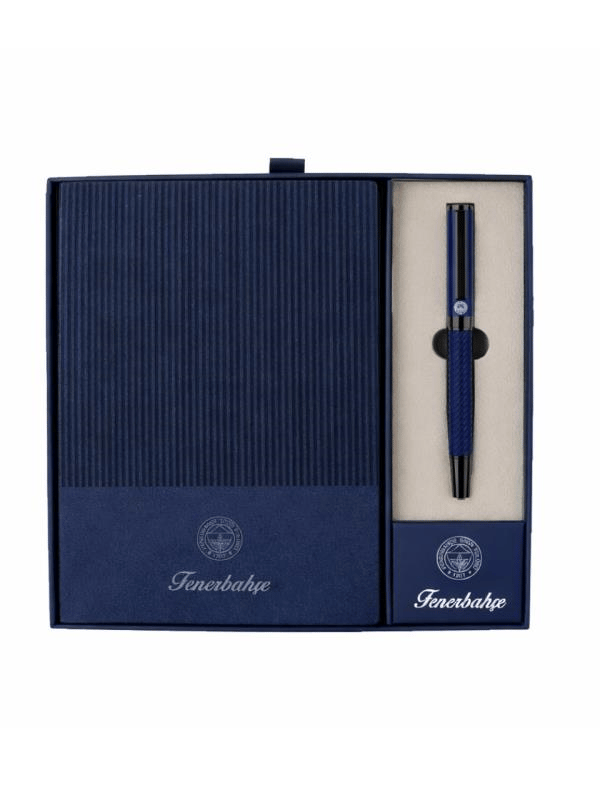 Fenerbahçe Premium A5 Defter & Roller Kalem Seti (96 Yaprak Çizgili) – Özel Kutulu