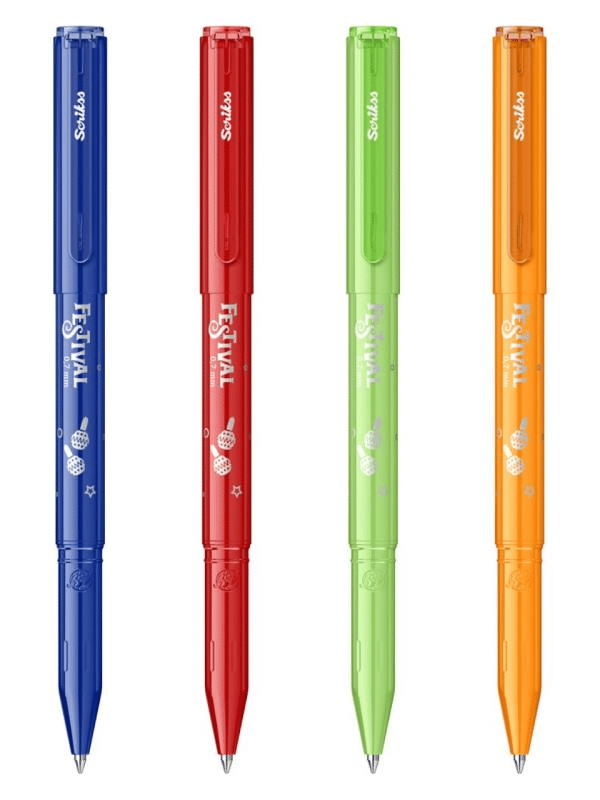 Festival Jel Tükenmez Kalem 0.7 mm Vivid Renkler 4'Lü Blister-1