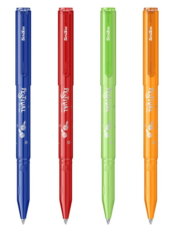 Festival Jel Tükenmez Kalem 0.7 mm Vivid Renkler 4'Lü Blister-1