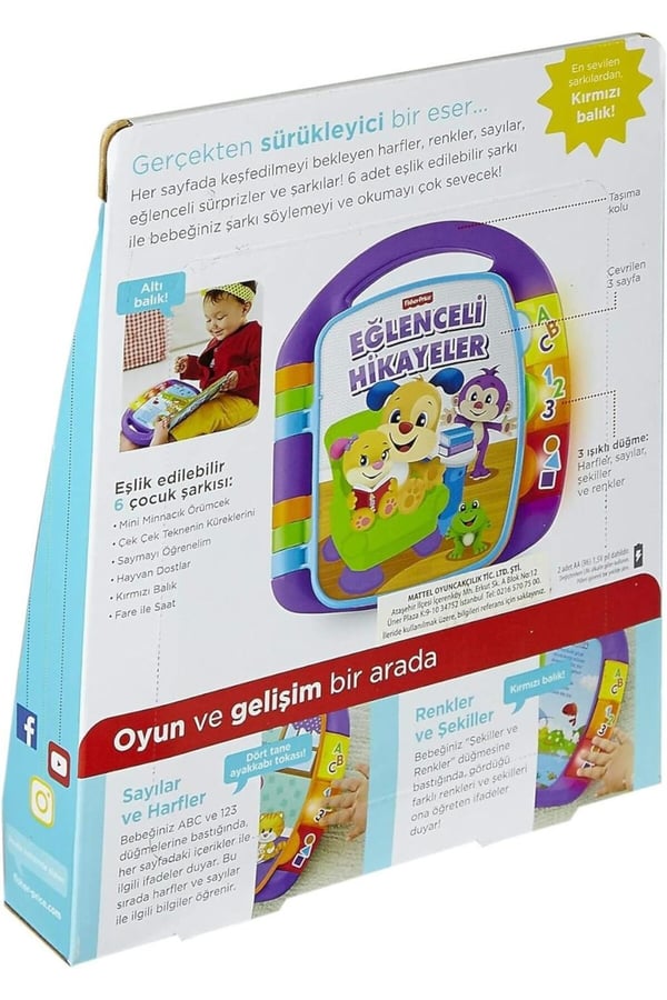 Fisher Price Eğlen & Öğren Eğitici Hikaye Kitabı (Türkçe) | Sesli ve Işıklı