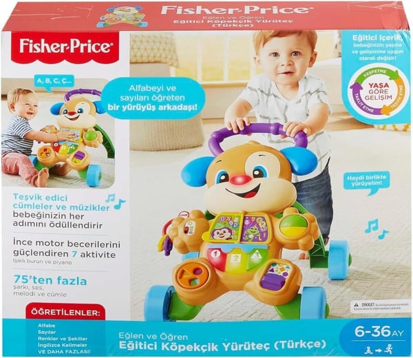 Fisher Price Eğlen ve Öğren Yaşa Göre Gelişim Eğitici Köpekçik Yürüteç