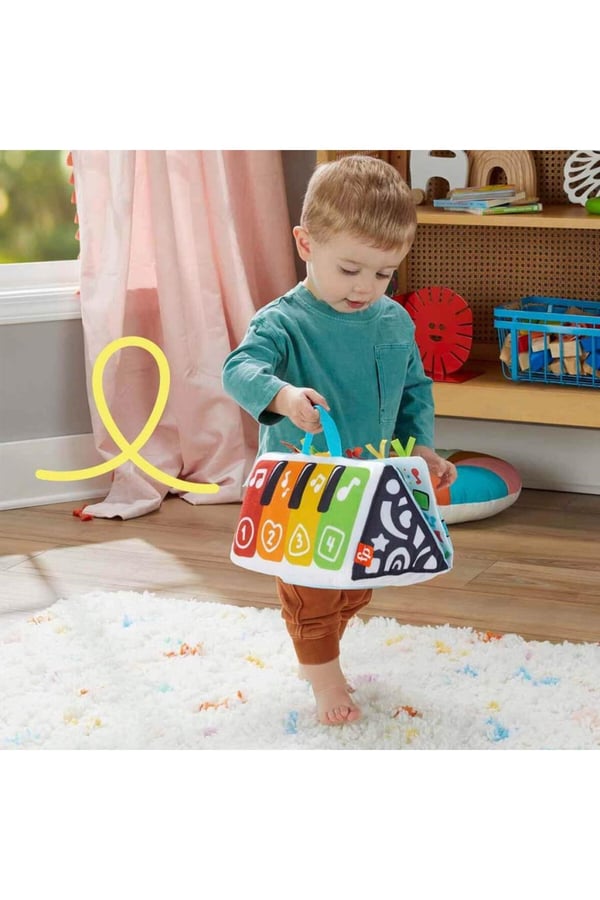 Fisher Price Kick & Play Yumuşak Piyano | Işıklı ve Müzikli Taşınabilir Bebek Oyuncağı | 6 Ay+