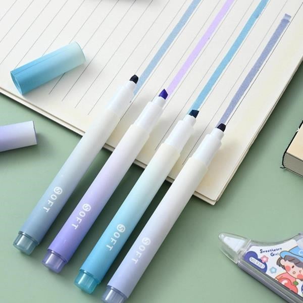 Gradual Mavi Soft Renkler 4lü Fosforlu Kalem Seti