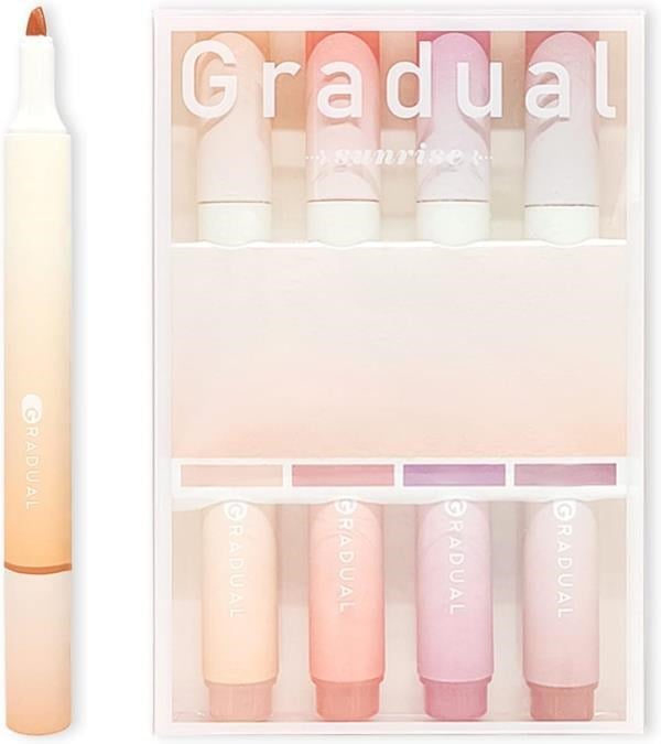 Gradual Pembe Soft Renkler 4lü Fosforlu Kalem Seti