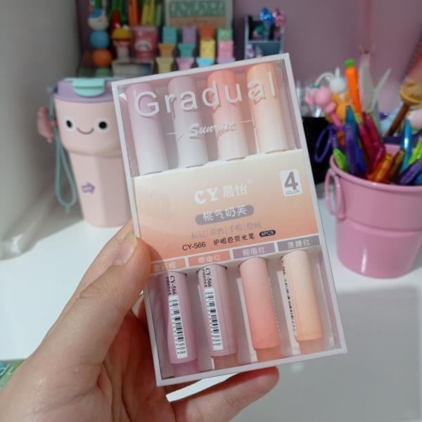 Gradual Pembe Soft Renkler 4lü Fosforlu Kalem Seti