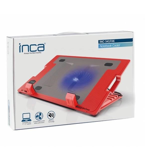 Inca Inc-341FXK Kırmızı Ergonomik Sessiz Usb Notebook Soğutucu