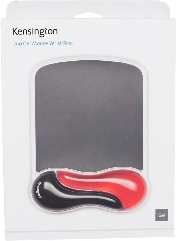 Kensington 62402 Duo Bilek Destekli Memory Foam Fare Pedi, Kırmızı/Siyah