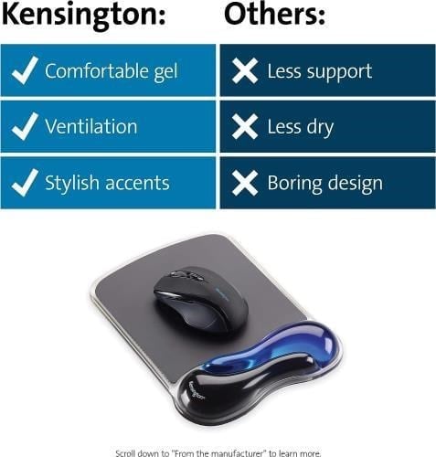 Kensington Entegre Bilek Destekli Duo Gel Mouse Pads - KOD:62401