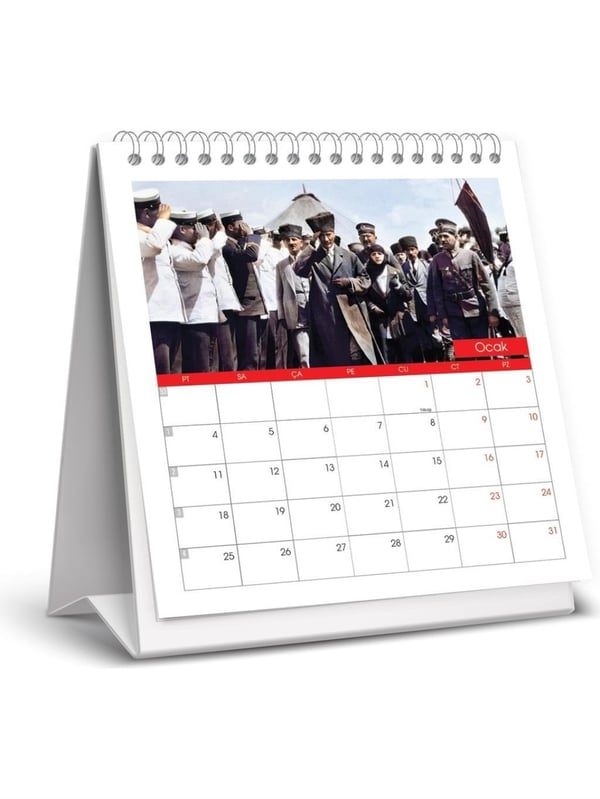Keskin Color 2027 Kare Masa Takvimi Atatürk – 16 × 15 cm