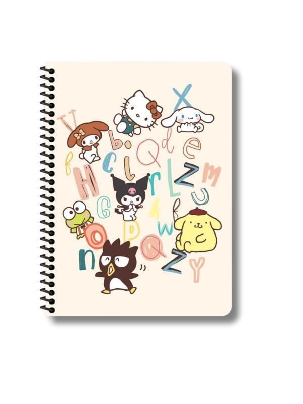Keskin Color Kuromi Hello Kitty and Friends 16x22,5 cm A5 Spiralli Defter– 80 Yaprak - Harfler