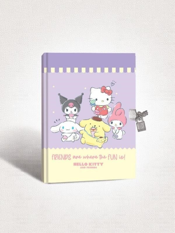 Keskin Color Lisanslı Hello Kitty Hatıra Defteri Kilitli 14x20cm 80 Yaprak - Friends are where the fun is