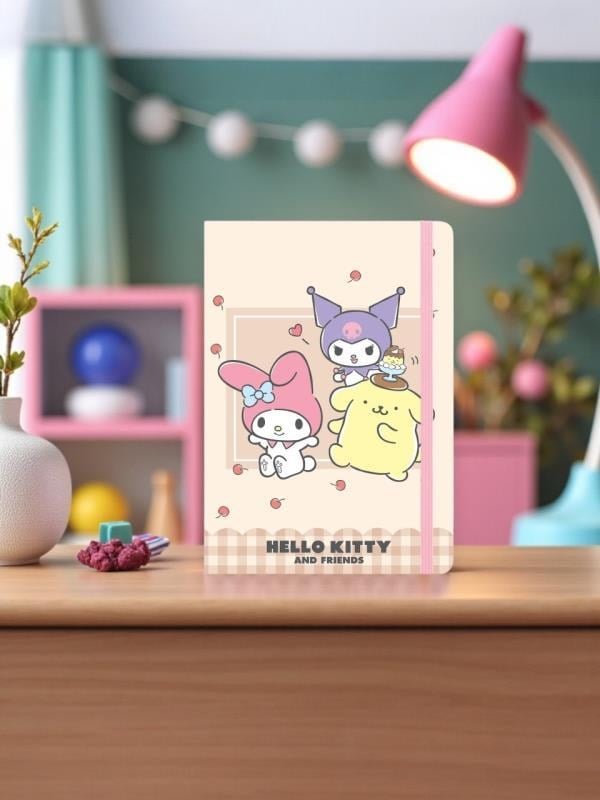 Keskin Color Lisanslı Kuromi Hello Kitty And Friends 80 Yaprak A5 Defter - Krem