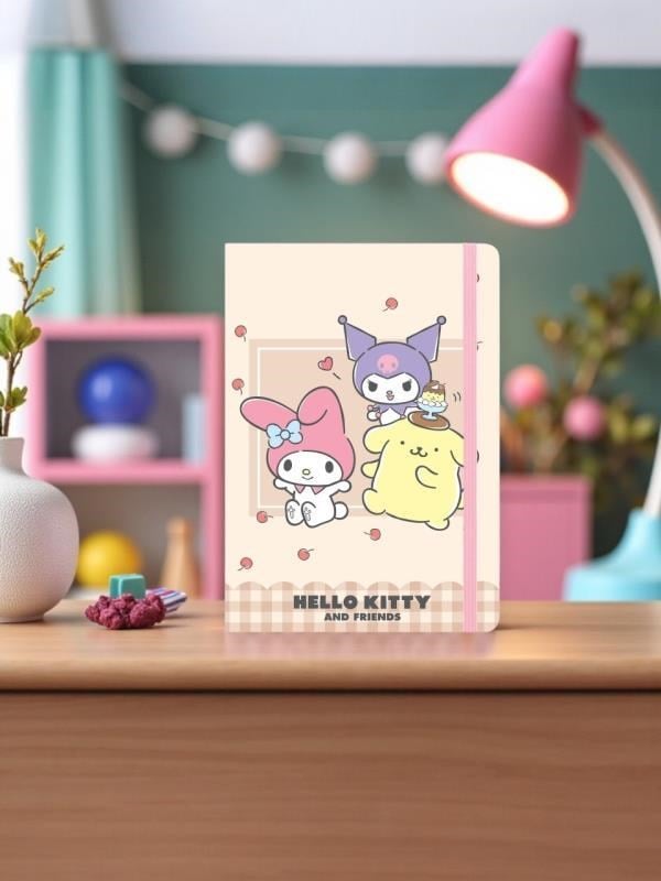 Keskin Color Lisanslı Kuromi Hello Kitty And Friends 80 Yaprak A5 Defter - Krem
