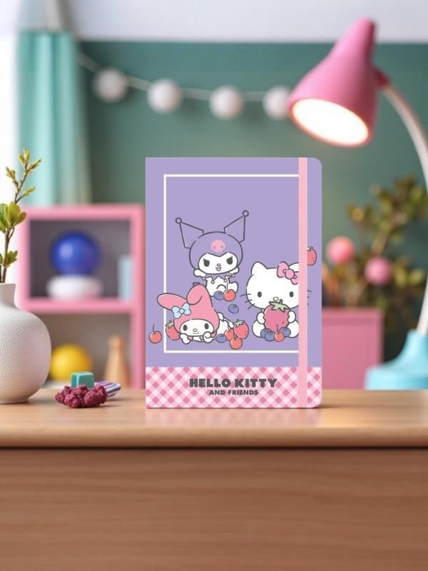 Keskin Color Lisanslı Kuromi Hello Kitty And Friends 80 Yaprak A5 Defter - Mor