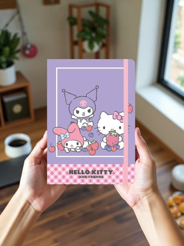 Keskin Color Lisanslı Kuromi Hello Kitty And Friends 80 Yaprak A5 Defter - Mor