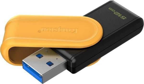 Kingston DTXS/512GB 512GB Portable USB 3.2 Gen1 DataTraveler ExodiaS (Black/Yellow) Flash Bellek