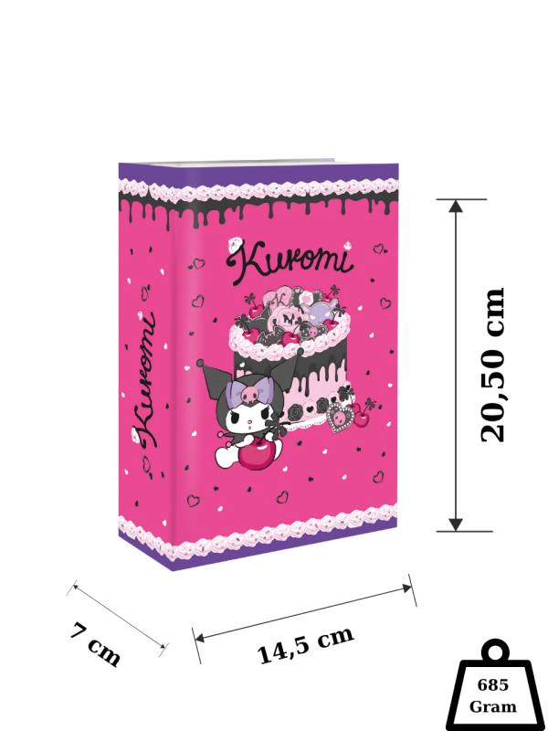 Kuromi Figürlü Çelik Kilitli Pembe Mor Para Kasası 