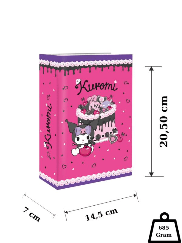 Kuromi Figürlü Çelik Kilitli Pembe Mor Para Kasası 