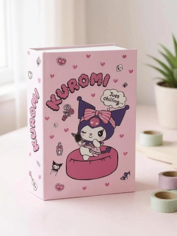 Kuromi Figürlü Çelik Kilitli Pembe Para Kasası 