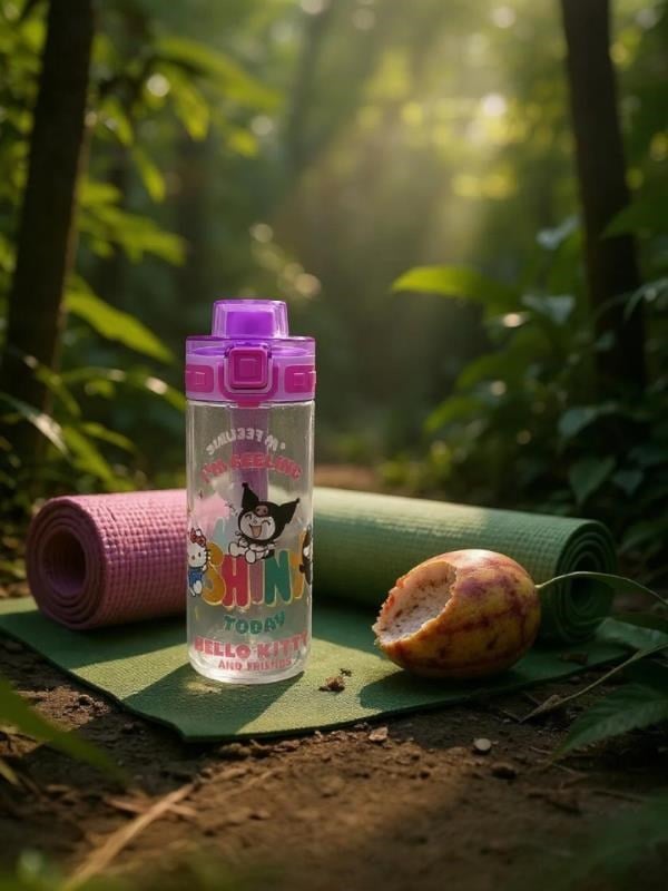 Kuromi Hello Kity ve Arkadaşları Plastik Matara 500 ML 3421