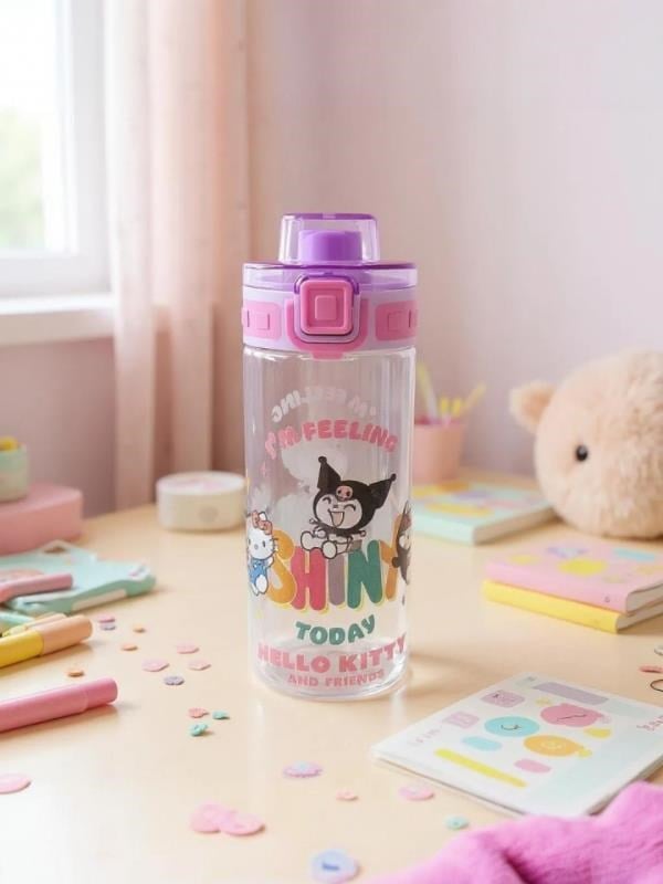 Kuromi Hello Kity ve Arkadaşları Plastik Matara 500 ML 3421