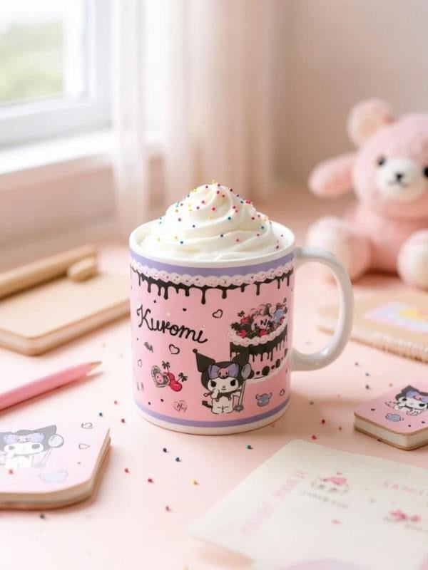 Kuromi Kupa Bardak - Pembe - Hediye Kutulu