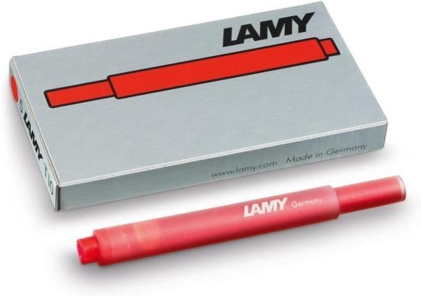 LAMY Kırmızı Dolma Kalem Kartuşu T10K - 5’li Paket – Orijinal Alman Üretimi