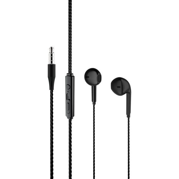 Lecoo EH104 Kablolu 3.5mm Jacklı Kulak İçi Mikrofonlu Kulaklık Siyah