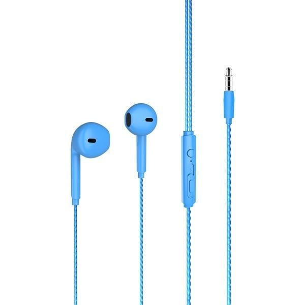 Lecoo EH104 Kablolu 3.5mm Jacklı Kulak İçi Mikrofonlu Kulaklık Mavi