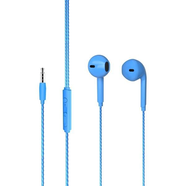 Lecoo EH104 Kablolu 3.5mm Jacklı Kulak İçi Mikrofonlu Kulaklık Mavi