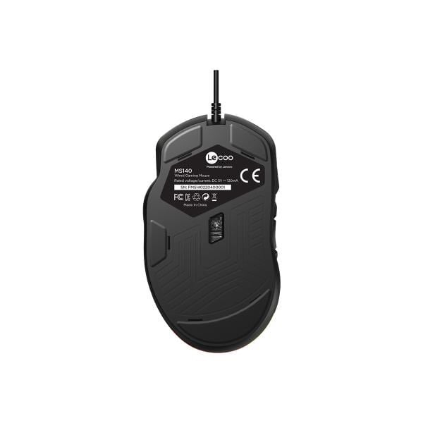 Lecoo MS140 Kablolu 6400DPI 10 Makro Tuşlu RGB LED Aydınlatmalı Gaming Optik Mouse Siyah