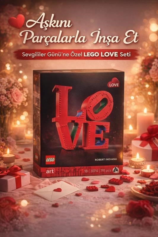 LEGO Art LOVE 31214 – Yetişkinler için Dekoratif Model Yapım Seti (791 Parça)