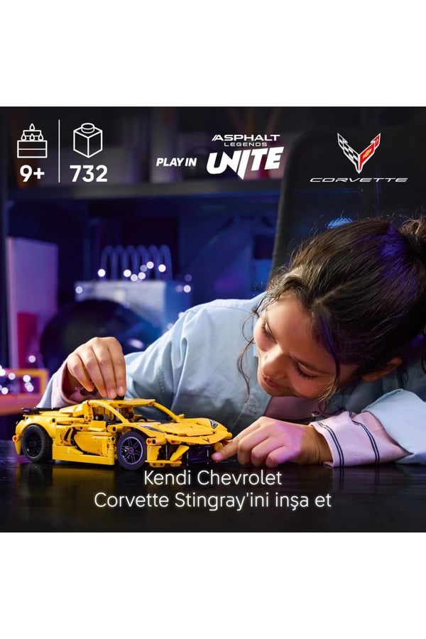 LEGO Technic Chevrolet Corvette Stingray (42205) - 732 Parça