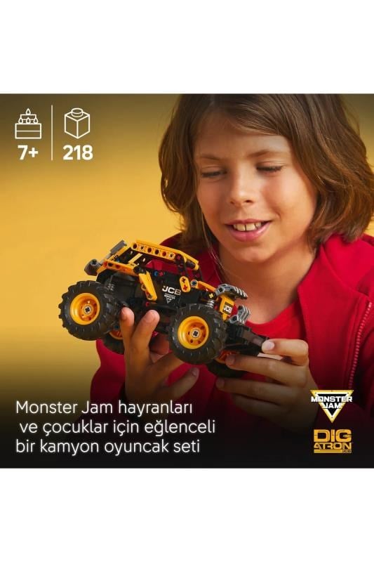 LEGO ® Technic Monster Jam™ DIGatron™ Çek-Bırak 42199- 7+ Çocuklara Yaratıcı Oyuncak Yapım Seti (218Parça)